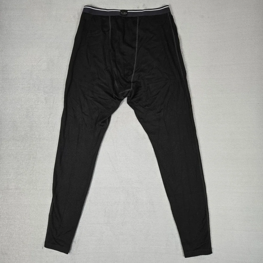 Icebreakers Pants Mens 2XL Black Merino Wool Baselayer BodyFit 260Thermal